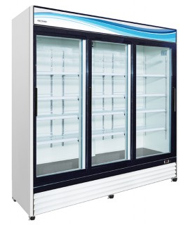 Glass Triple Sliding Door Reach-In Refrigerator | 72 cu. ft. (Serv-Ware)