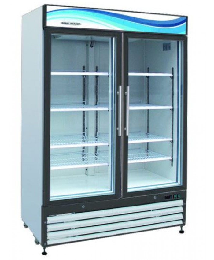 Glass Double Door Reach-In Refrigerator | 49 cu. ft. (Serv-Ware)