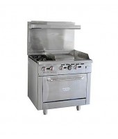 2 Burner Range w/ 24" Griddle (Gas) (Serv-Ware)