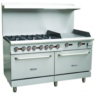 6 Burner Range w/ 24" Griddle (Gas) (Serv-Ware)