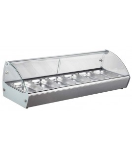 44″ Countertop Hot Food Display Warmer (6 Pans) (Marchia)