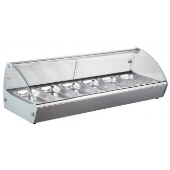 44″ Countertop Hot Food Display Warmer (6 Pans) (Marchia)