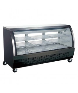 80" Refrigerated Curved Glass Display Case (COLD)