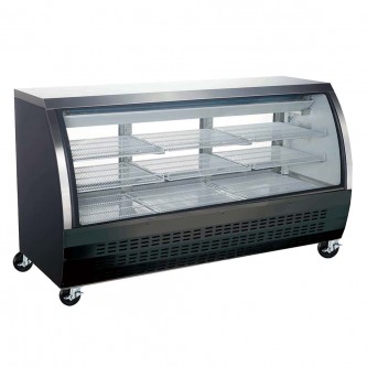 80" Refrigerated Curved Glass Display Case (COLD)